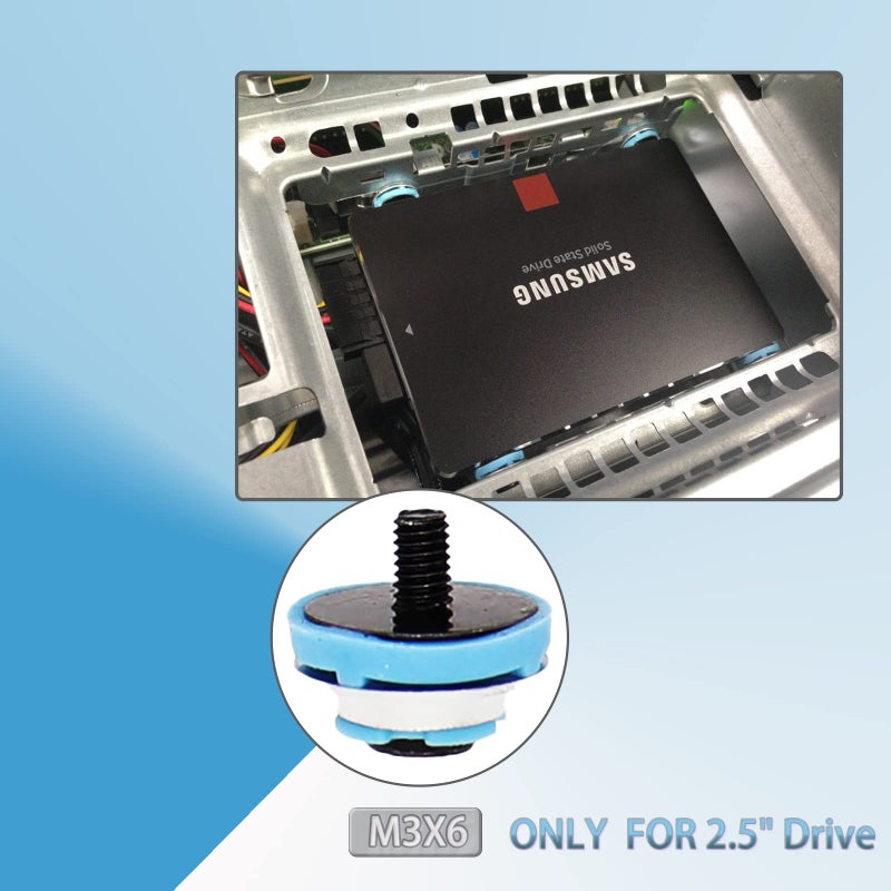 LeFix 4 x Replacement for Screws Isolation Grommet Mute Mounting HP 2.5" SSD HDD 6000 6005 Pro 8000 8100 EliteDesk ProDesk G1 G2 594220-001/511945-003 - Image 3